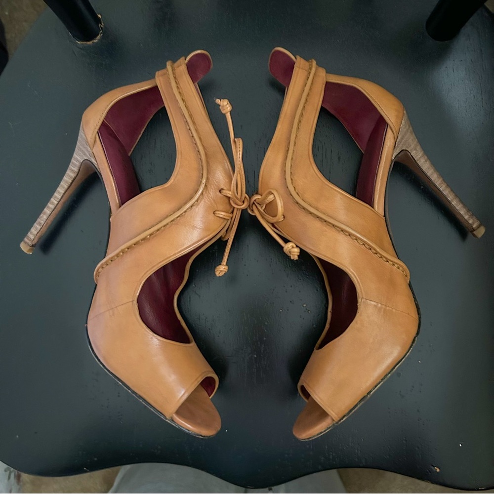 Coach Genuine Camel Leather Heels